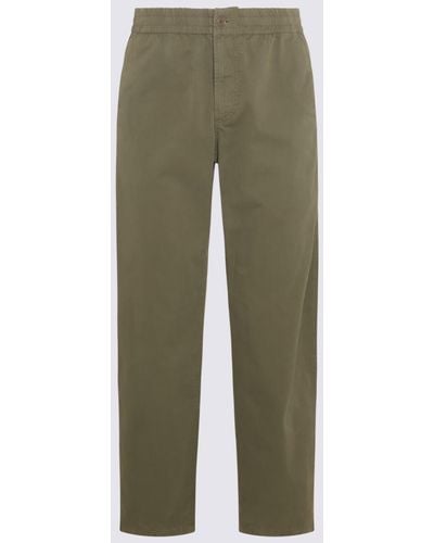 A.P.C. Khaki Cotton Pants - Green
