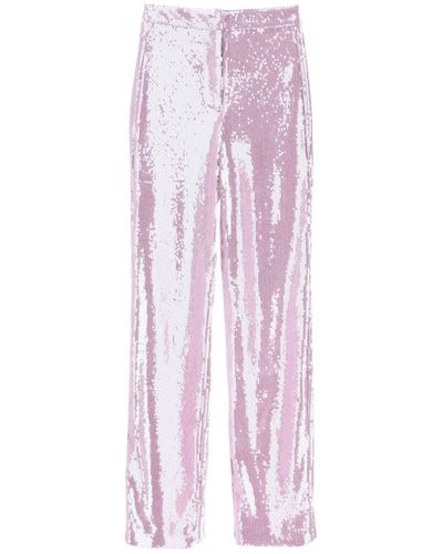 ROTATE BIRGER CHRISTENSEN Rotate 'robyana' Sequined Trousers - Pink