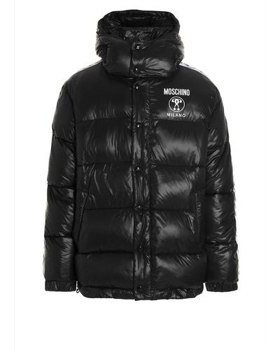Moschino Double Question Mark Down Jacket - Black