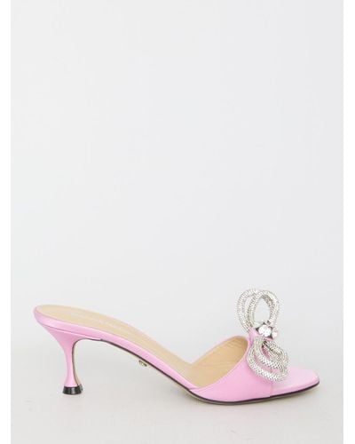 Mach & Mach Double Bow Mules - Pink