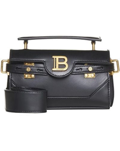 Balmain B-buzz 19 Monogram Crossobody Bag - Black