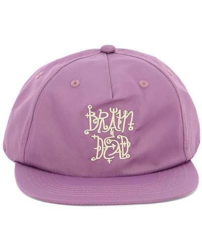 Brain Dead "scripture" Trucker Hat - Purple