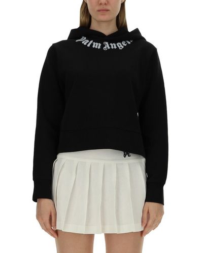 Palm Angels Sweatshirt With Logo - Black