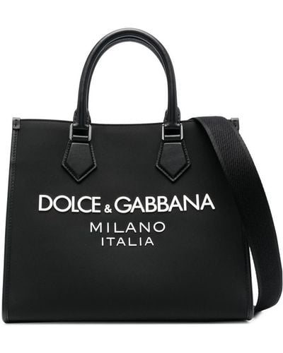 Dolce & Gabbana Shopping Nylon+Vit.Smooth Bags - Black