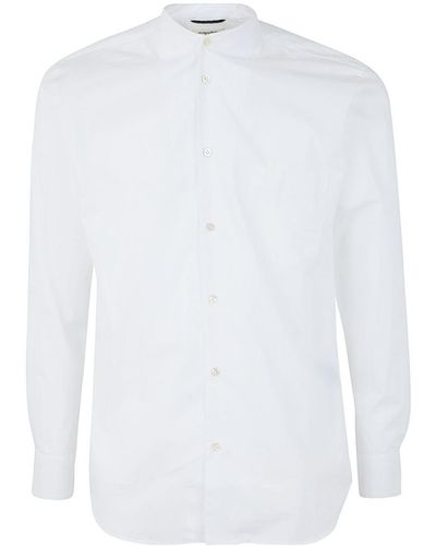 Tintoria Mattei 954 Plain Collar Shirt - White