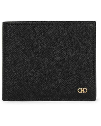 Ferragamo 'Micro' Leather Wallet - Black