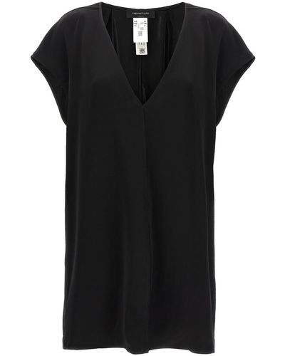 Fabiana Filippi Satin Blouse Shirt, Blouse - Black
