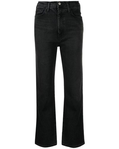 Agolde Pinch-waist Kick-flare Jeans - Black