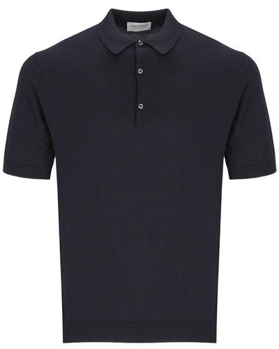 John Smedley T-shirts And Polos Blue - Black