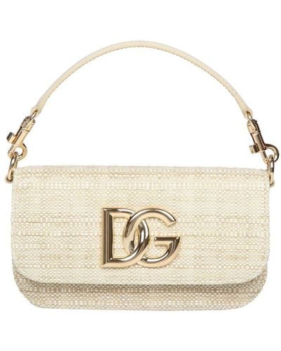 Dolce & Gabbana Raffia Handbag - Natural