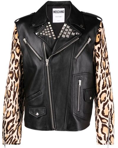 Moschino Leather Outerwears - Black