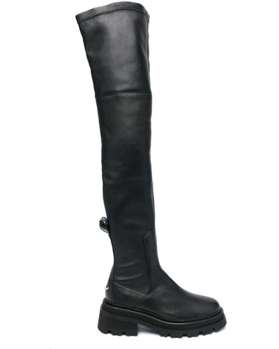 Zadig & Voltaire 60mm High Leather Boots - Black