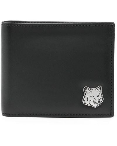 Maison Kitsuné Fox Head Bifold Wallet Accessories - Black