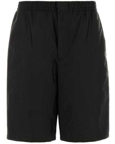 Prada Black Re-nylon Bermuda Shorts
