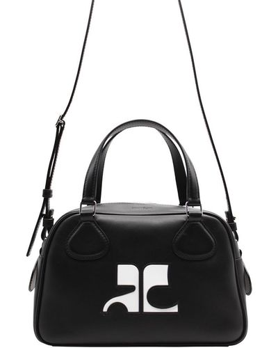 Courreges Lacleather Bowling Bags - Black