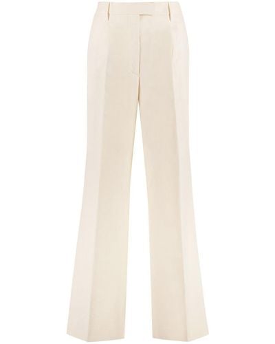 Prada High-rise Cotton Trousers - White