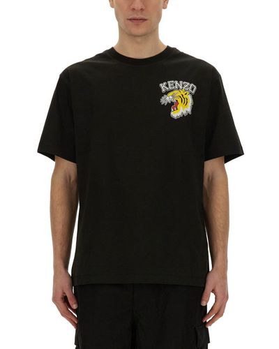 KENZO Tiger Varsity T-Shirt - Black