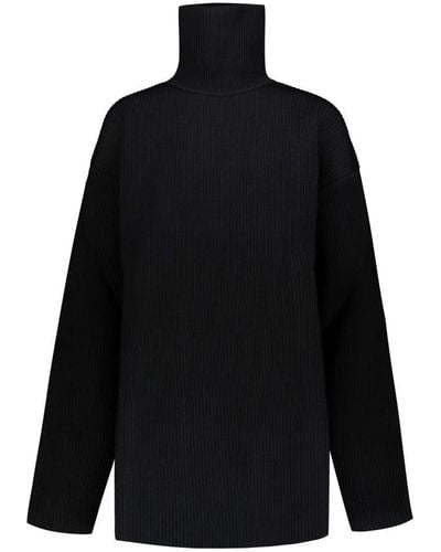 Balenciaga Oversize Turtleneck Clothing - Black