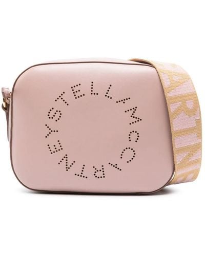 Stella McCartney Logo Perforated Crossbody Bag - Pink