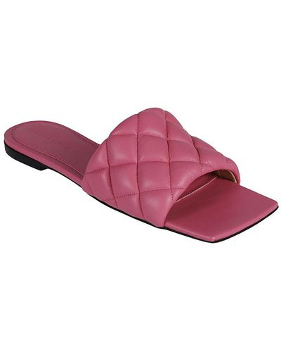 Bottega Veneta Flat Padded Sandals - Pink