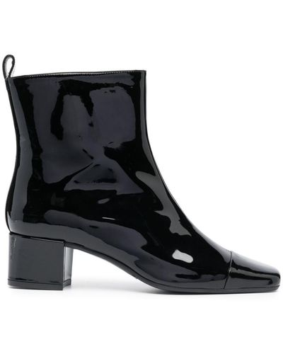 CAREL PARIS Black Patent Leather Boots Shoes