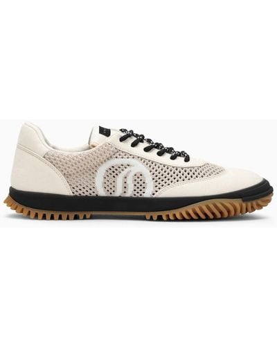 Stella McCartney Low Sneaker With S-Wave Mesh Panels - White