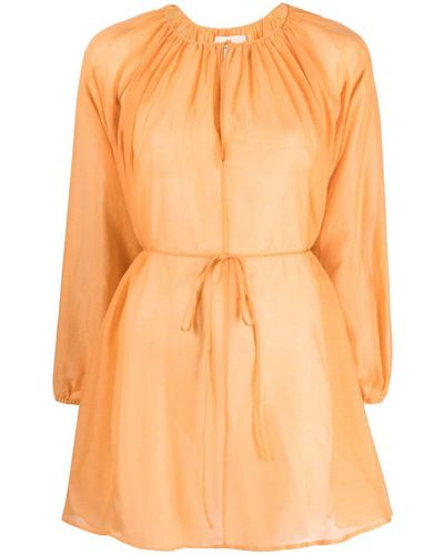 Manebí Manebí Minorca Silk-cotton Voile Dress - Orange