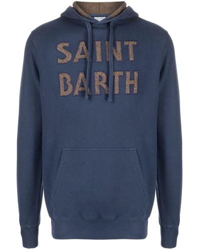 Mc2 Saint Barth Logo Hoodie - Blue