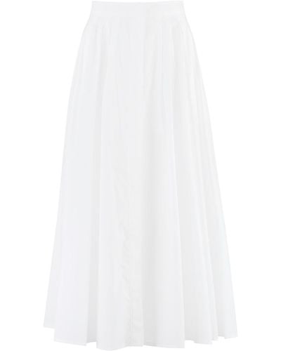 Max Mara Studio Sera Cotton Skirt - White