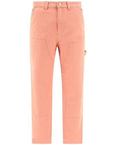 Stussy Canvas Work Trousers - Pink