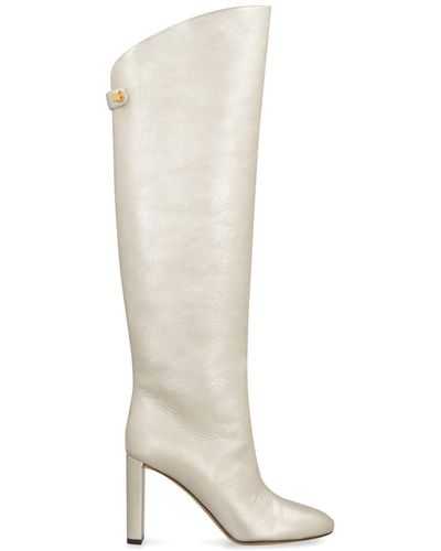 Maison Skorpios Adriana Leather Boots - White