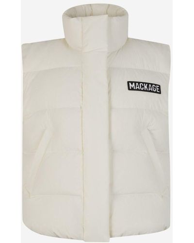 Mackage Logo Padded Vest - White