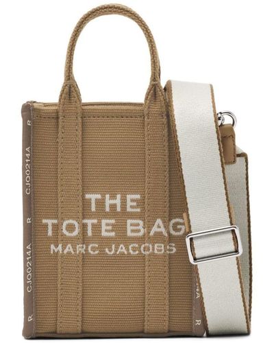 Marc Jacobs 'The Phone Tote' Tote Bag With Logo Lettering - Natural