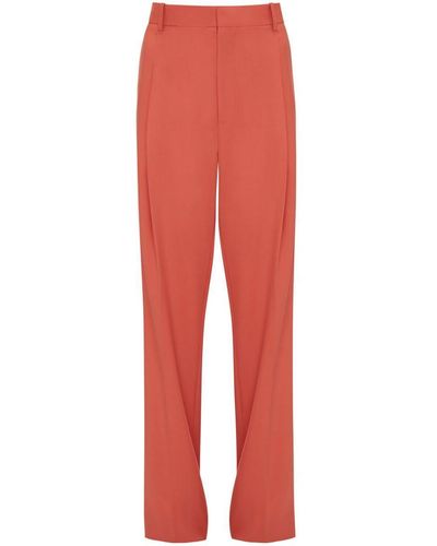 Victoria Beckham Victoria Beckham Loose Fit Trousers Clothing - Red