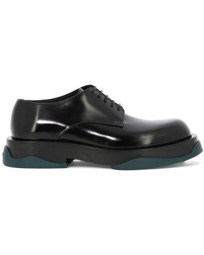 Jil Sander Lace-Up Shoes With Contrasting Sole - Black