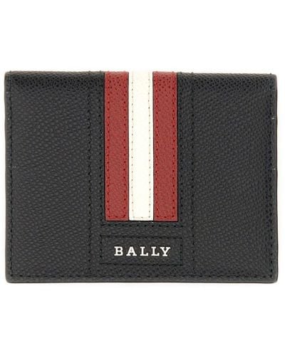 Bally And Leather Wallet - Black