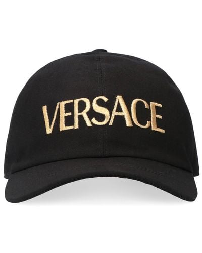 Versace Logo Embroidery Baseball Cap - Black