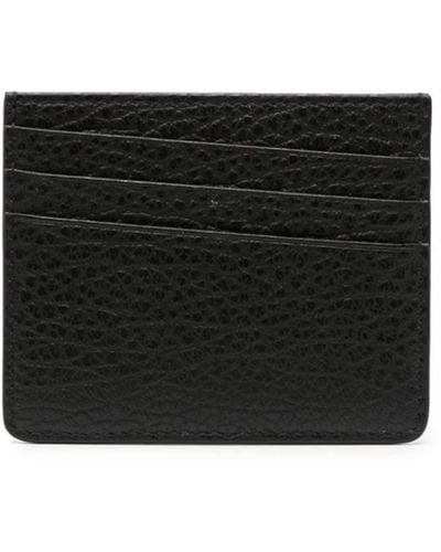 Maison Margiela Four Stitches Leather Credit Card Case - Black