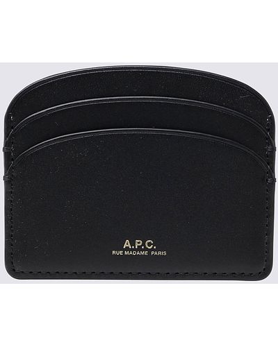 A.P.C. Black Leather Cardholder