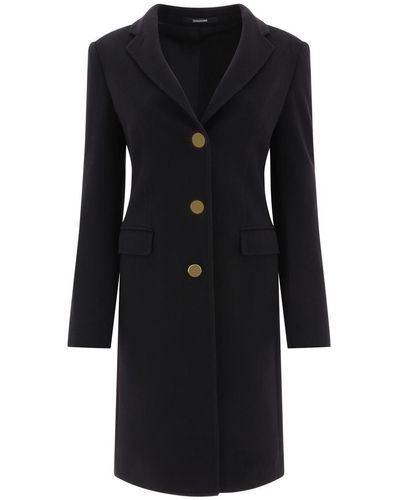 Tagliatore Virgin Wool And Cashmere Blend Parigi Coat - Black