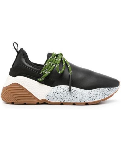 Stella McCartney Faux-Leather Panelled Sneakers - Green