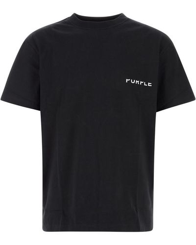 Purple Denim T-shirt - Black
