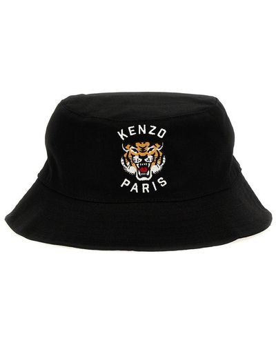 KENZO Reversible Logo Bucket Hat Hats - Black