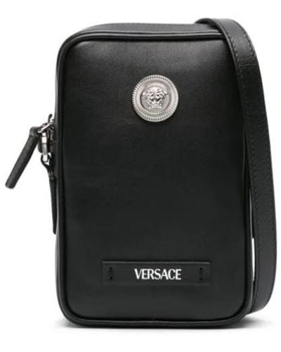 Versace Phone Case Calf Accessories - Black
