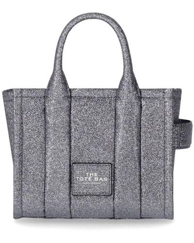 Marc Jacobs The Galactic Glitter Crossbody Tote Silver Bag - Grey