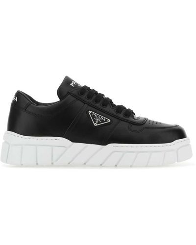 Prada Black Nappa Leather Sneakers