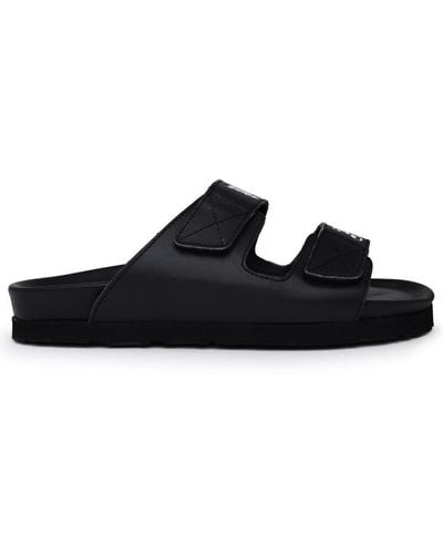 Palm Angels Black Rubber Slippers