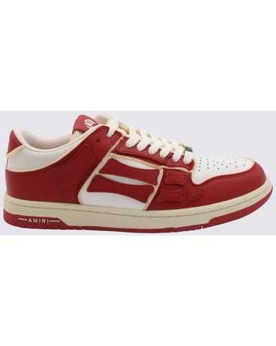 Amiri And Leather Sneakers - Red