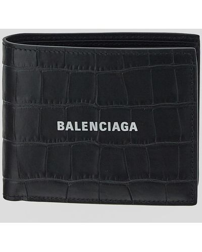 Balenciaga Leather Wallet - Black