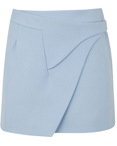 Wardrobe NYC Mini Wrap Skirt - Blue